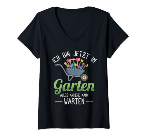 Damen Ich bin jetzt im Garten Gärtner Lustiges Hobbygärtner T-Shirt mit V-Ausschnitt Damen Ich bin jetzt im Garten Gärtner Lustiges Hobbygärtner T-Shirt mit V-Ausschnitt von Garten Zubehör Geschenke für Gartenliebhaber
