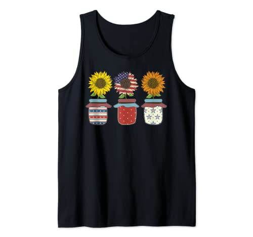 Sonnenblume Amerika Blumen Frauen Mutter Tank Top Sonnenblume Amerika Blumen Frauen Mutter Tank Top von Gartenarbeit Veteran Frauen Sonnenblume
