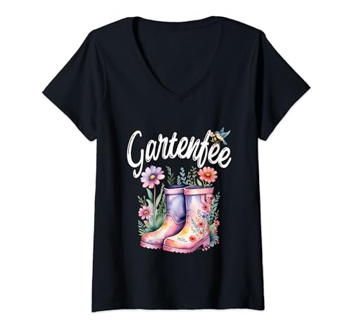 Damen Gartenchef Gärtner Gartenarbeit Hobby Garten Herren T-Shirt mit V-Ausschnitt von Gartenchef Gardener