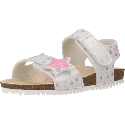 Garvalín Mädchen 192664 Peeptoe Sandalen, Weiß (Blanco Y Estrellas (Carmen) B) von Garvalín