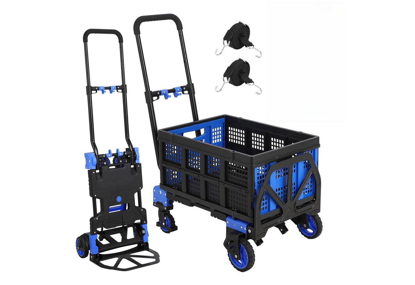 GarveeMore Einkaufstrolley 2 in 1 klappbarer Dolly-Wagen mit Rädern, ausziehbarer Handwagen Dolly GarveeMore Einkaufstrolley 2 in 1 klappbarer Dolly-Wagen mit Rädern, ausziehbarer Handwagen Dolly von GarveeMore