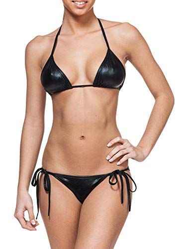 Gary Majdell Sport Damen-Bikini, 2-teilig, flüssig, Schwarz, klein, Liquid Black von Gary Majdell Sport