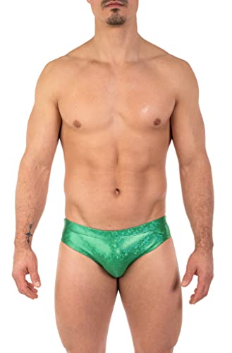 Gary Majdell Sport Herren-Bikini-Badeanzug mit Heißdruck, Smaragd-Hologramm, X-Large von Gary Majdell Sport