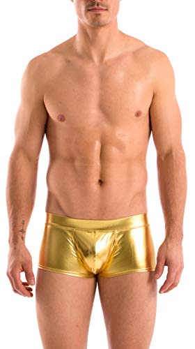 Gary Majdell Sport Mens Flüssigkeit Gold Metallic Hot Body Boxer Badeanzug Größe Groß von Gary Majdell Sport
