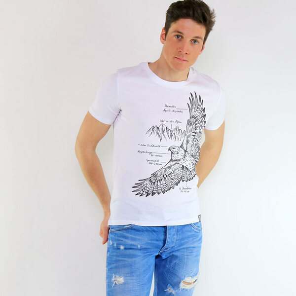 Gary Mash Shirt Eagle aus Biobaumwolle Weiß von Gary Mash