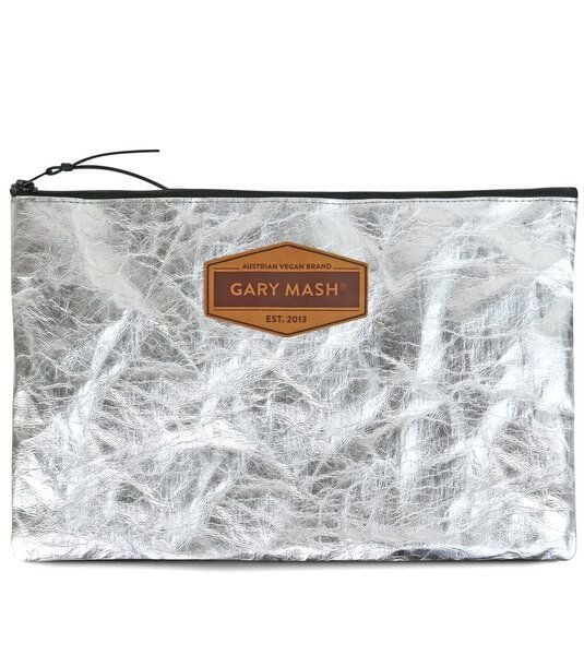 GARY MASH SnapPap Clutch Handtasche silber von Gary Mash