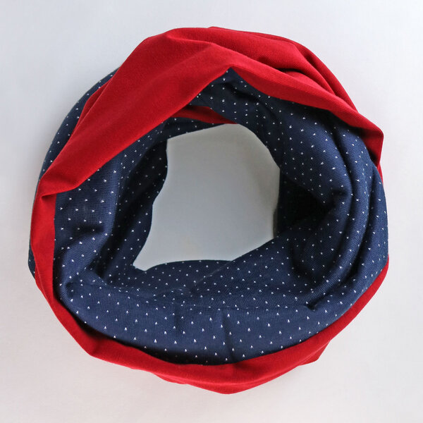 Gary Mash Strick-Jacquard Loop Navy-Rot von Gary Mash