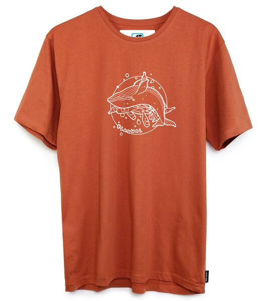 Gary Mash T-Shirt Blauwal aus Bio-Baumwolle von Gary Mash