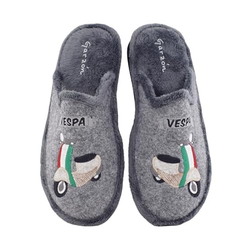 GARZON Vespa-Schuh für Herren, spezielle Parkettsohle, hergestellt in Spanien., grau, 41 EU von GARZON