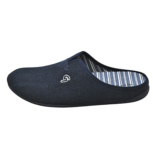 Garzón - Hausschuhe für Herren 8405 Sommer Slippers Hausschuhe bequeme Einlegesohle Stoff, Marineblau, 41 EU von Garzón