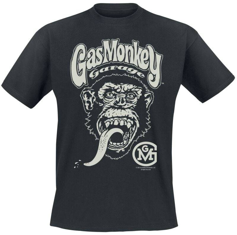Gas Monkey Garage Big Brand Logo T-Shirt schwarz in M von Gas Monkey Garage