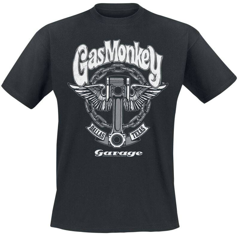 Gas Monkey Garage Big Piston T-Shirt schwarz in S von Gas Monkey Garage
