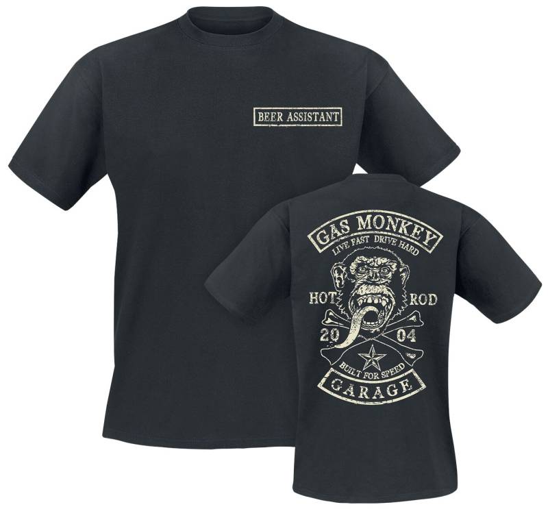 Gas Monkey Garage Hot Rod - Beer Assistant T-Shirt schwarz in L von Gas Monkey Garage