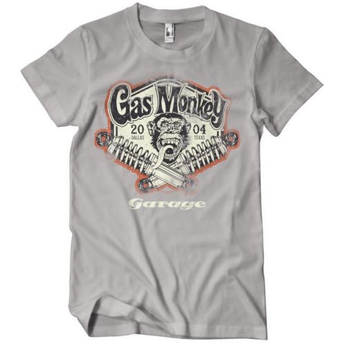 Gas Monkey Garage Offizielles Lizenzprodukt Spring Coils Herren-T-Shirt (Sturmgrau), X-Large von Gas Monkey Garage