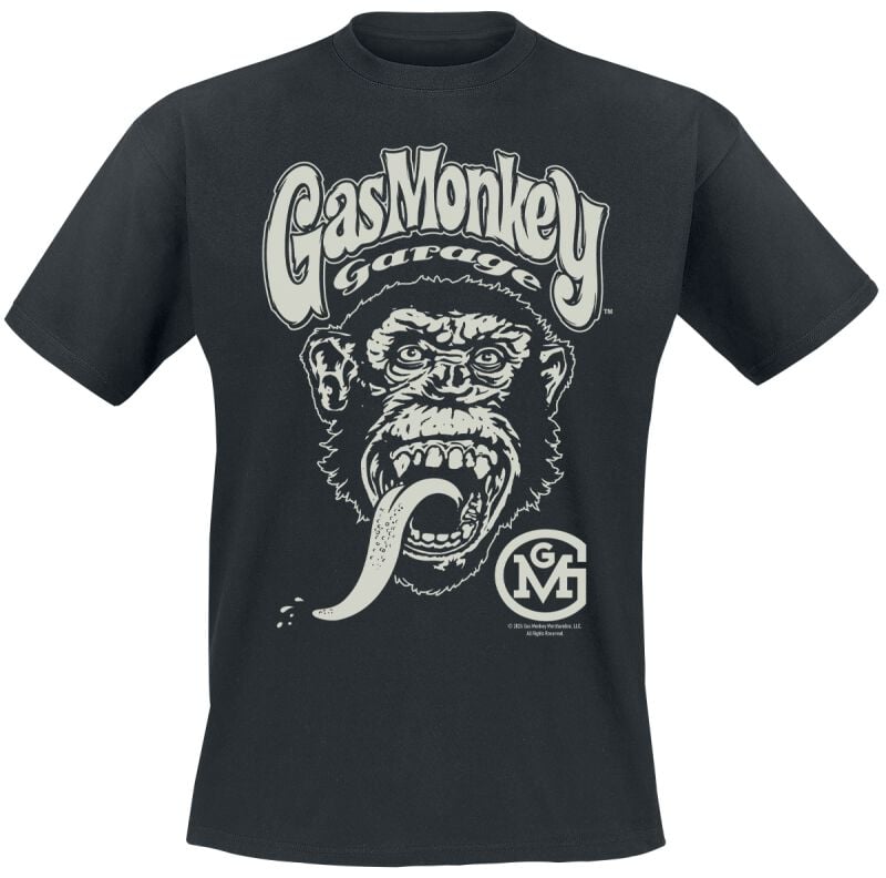 Gas Monkey Garage T-Shirt - Big Brand Logo - S bis XXL - für Männer - Größe XL - schwarz  - Lizenzierter Fanartikel von Gas Monkey Garage