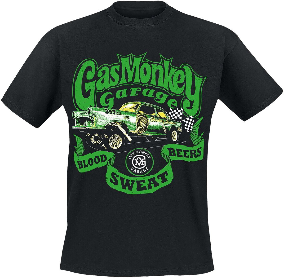 Gas Monkey Garage T-Shirt - Classic Car - S bis XXL - für Männer - Größe S - schwarz  - Lizenzierter Fanartikel von Gas Monkey Garage