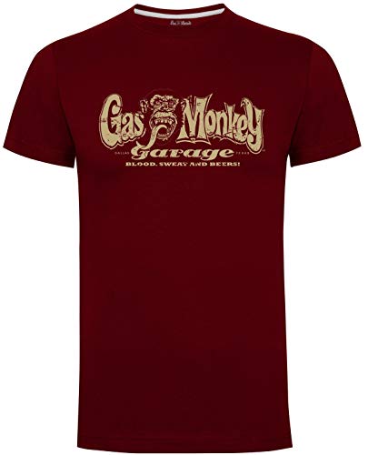 Gas Monkey Garage T-Shirt Distressed OG Logo Red-S von Gas Monkey Garage