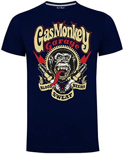 Gas Monkey Garage T-Shirt Sparkplugs Blue-M von Gas Monkey Garage