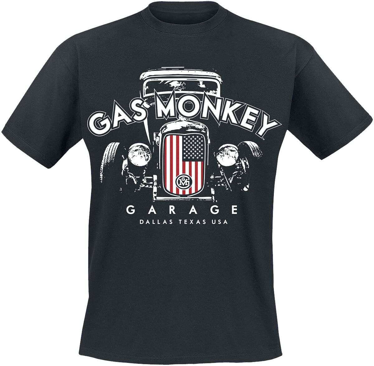 Gas Monkey Garage US Flag Grill T-Shirt schwarz in 3XL von Gas Monkey Garage