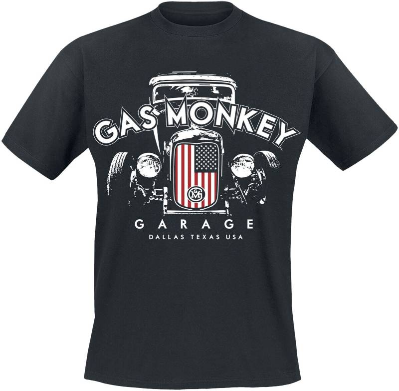 Gas Monkey Garage US Flag Grill T-Shirt schwarz in XXL von Gas Monkey Garage