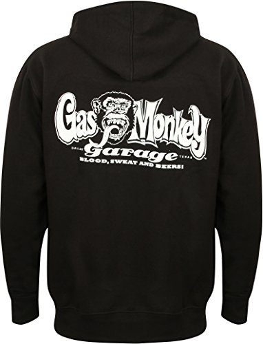 Gas Monkey Garage Zip Hoody OG Logo, Größe:S, Farbe:black von Gas Monkey Garage