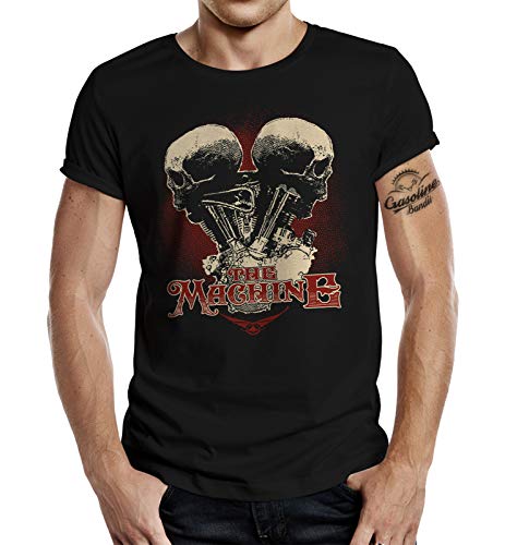 Biker Motorcycle Racer T-Shirt: The Machine 2XL von Gasoline Bandit