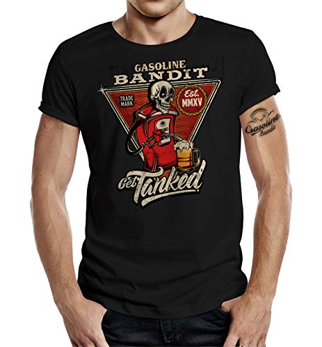 Biker Racer Old School T-Shirt: Get Tanked 2XL von Gasoline Bandit