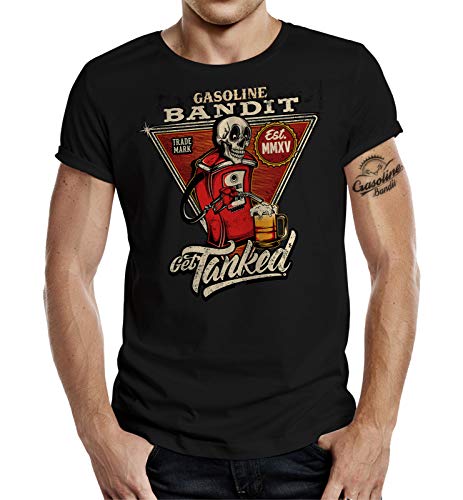 Biker Racer Old School T-Shirt: Get Tanked L von Gasoline Bandit