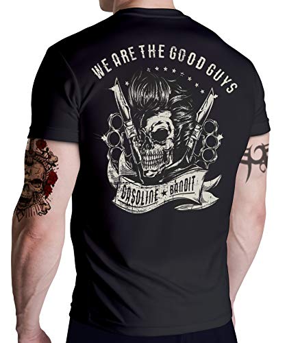 Biker Racer Rockabilly T-Shirt: We Are The Good Guys L von Gasoline Bandit