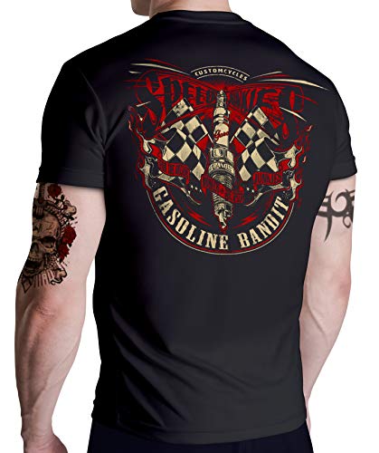 Biker Racer T-Shirt - Speed Junkies Spark 3XL von Gasoline Bandit