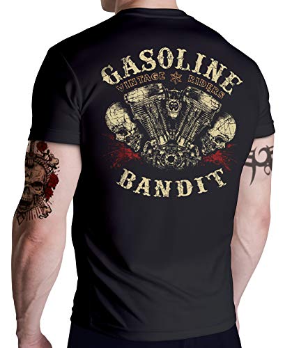 Biker Racer T-Shirt: Vintage Rider 2XL von Gasoline Bandit