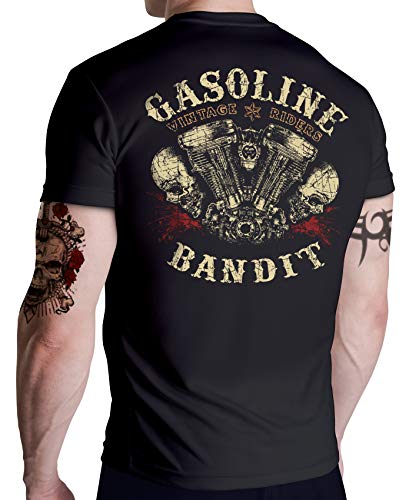 Biker Racer T-Shirt: Vintage Rider 4XL von Gasoline Bandit