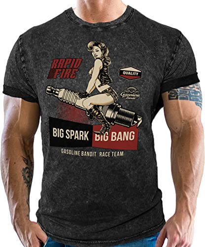 Classic Biker Racing T-Shirt: Big Spark 4XL von Gasoline Bandit