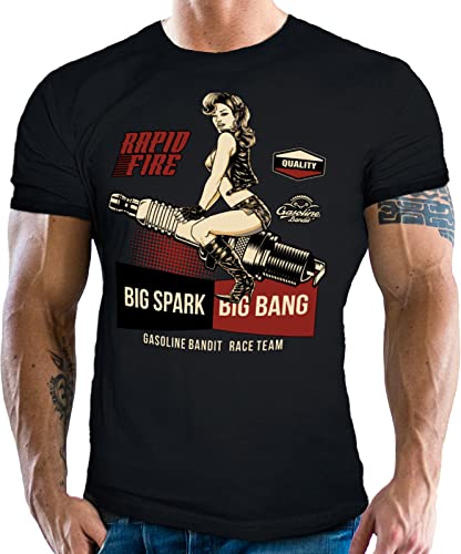 Classic Biker Racing T-Shirt: Big Spark S von Gasoline Bandit