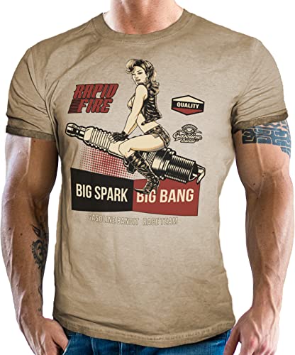 Classic Biker Racing T-Shirt: Big Spark S von Gasoline Bandit