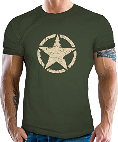 Classic T-Shirt für den US-Army Fan: Vintage Star 2XL von Gasoline Bandit