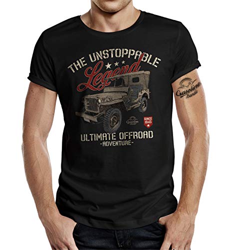 T-Shirt für Offroad 4x4 Fans: The Unstoppable Legend 1945 2XL von Gasoline Bandit