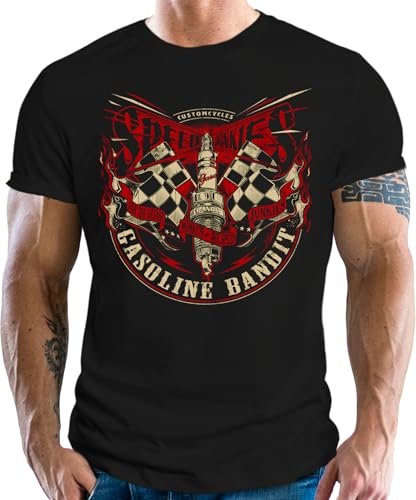 Herren T-Shirt für Biker und Motorradfahrer und Schrauber: Only for The Speed Junkies Herren T-Shirt für Biker und Motorradfahrer und Schrauber: Only for The Speed Junkies von Gasoline Bandit