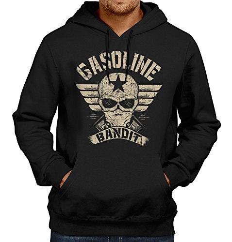 GASOLINE BANDIT Original Rockabilly Biker Racer Kapuzen-Pullover: Bandit Wing-M von Gasoline Bandit