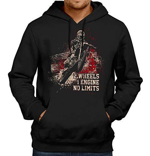 GASOLINE BANDIT Original Rockabilly Biker Racer Kapuzen-Pullover: No Limits-XL von Gasoline Bandit