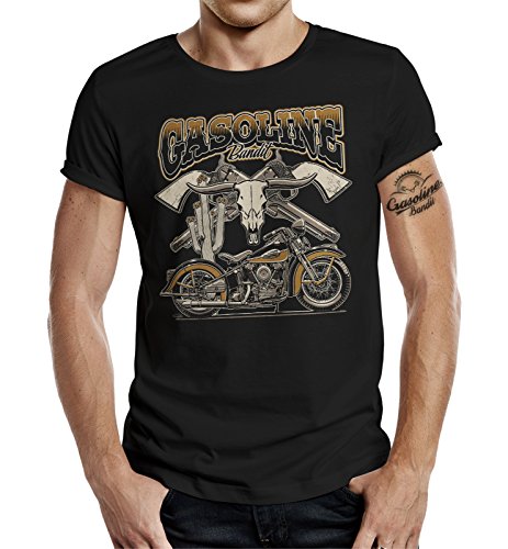 GASOLINE BANDIT Rockabilly Biker Racer T-Shirt original Design: Knuckle XXXXL von Gasoline Bandit