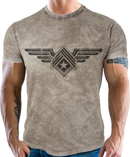 Gasoline Bandit Army Herren T-Shirt: Sky Wings USAF Logo von Gasoline Bandit
