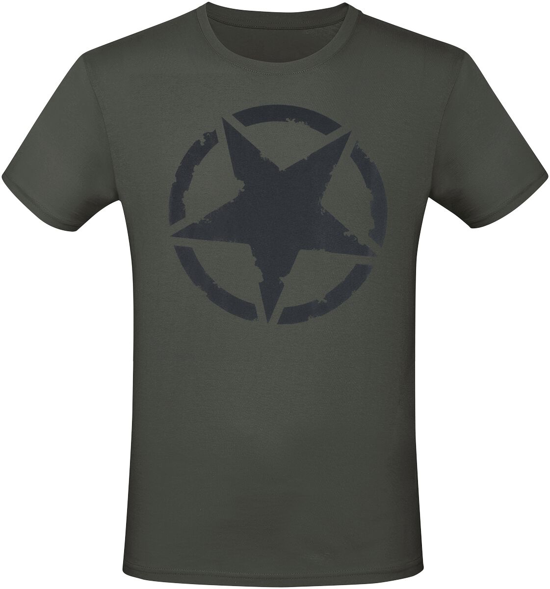 Gasoline Bandit Army Star Olive T-Shirt oliv in M von Gasoline Bandit