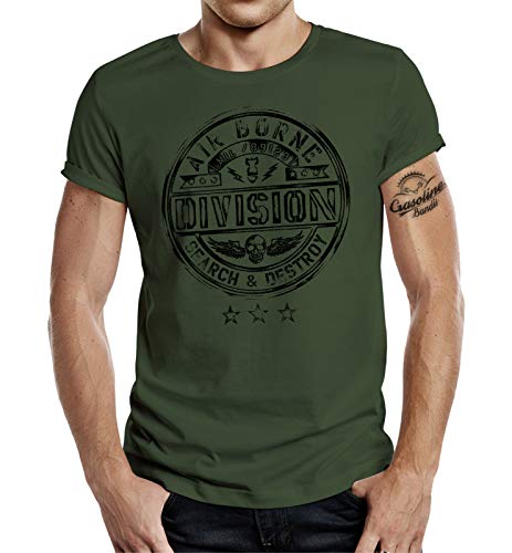 Gasoline Bandit Army T-Shirt Design: Airborne Division 2XL von Gasoline Bandit