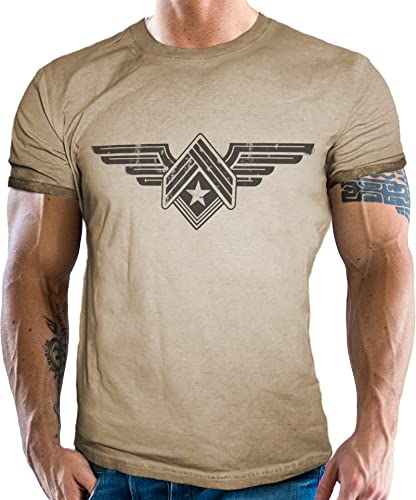 Gasoline Bandit Army T-Shirt: Sky Wings USAF Logo von Gasoline Bandit