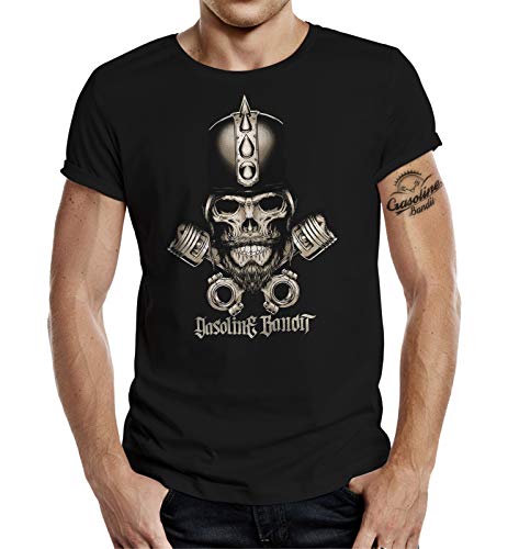 Gasoline Bandit Biker Hot-Rod Racer T-Shirt Skull Blackbeard von Gasoline Bandit