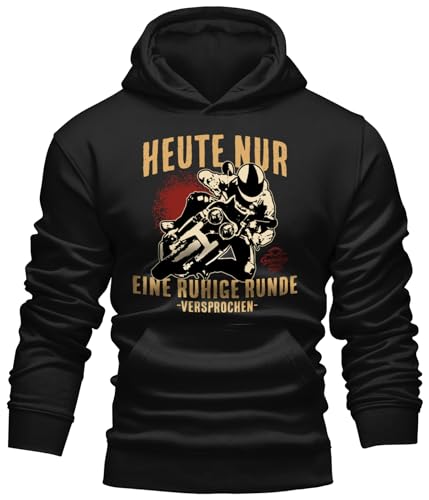 Gasoline Bandit Biker Racer Herren Kapuzen-Pullover-Hoodie für Motorradfahrer - Heute eine ruhige Runde von Gasoline Bandit