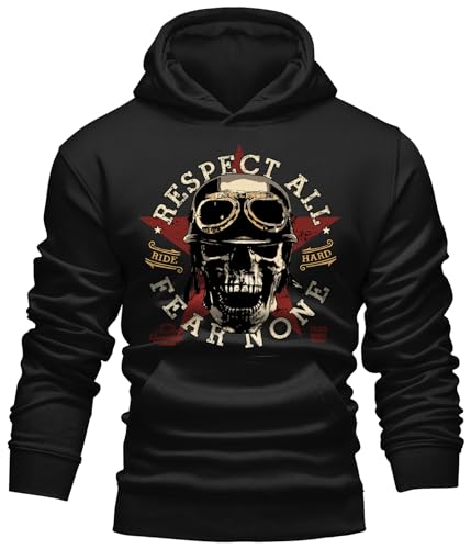 Gasoline Bandit Biker Racer Herren Kapuzen-Pullover-Hoodie für Motorradfahrer - Respect All von Gasoline Bandit