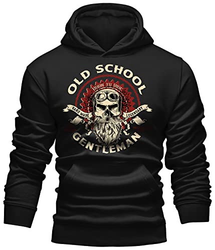 Gasoline Bandit Biker Racer Motorrad Kapuzen-Hoodie - Old School Gentleman von Gasoline Bandit
