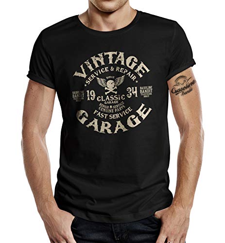 Gasoline Bandit Biker Racer T-Shirt - Vintage Garage M von Gasoline Bandit